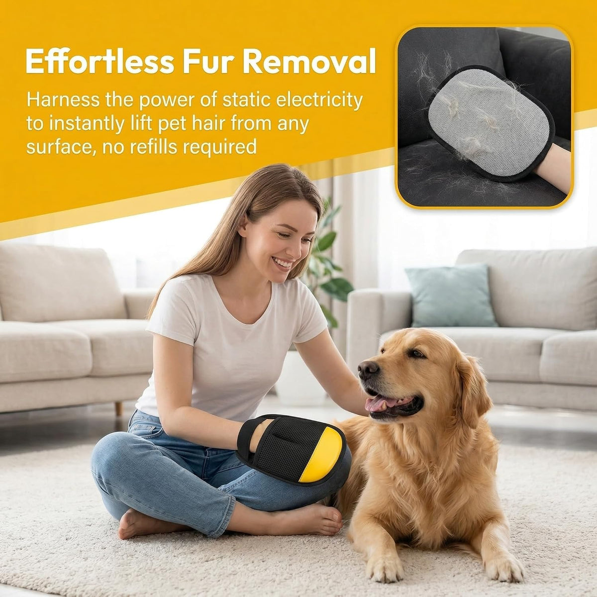 Eco-Friendly Pet Hair Remover Glove